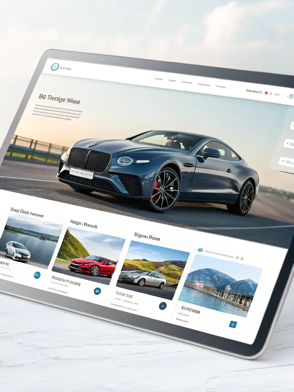 A digital marketing campaign ad featuring a luxury car, representing AE Nexus Global's advertising solutions for the motor industry.