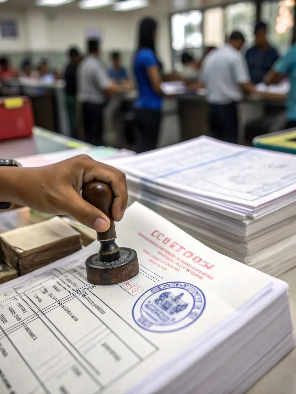 A detailed customs document with stamps and signatures, illustrating AE Nexus Global's expertise in handling import/export regulations.